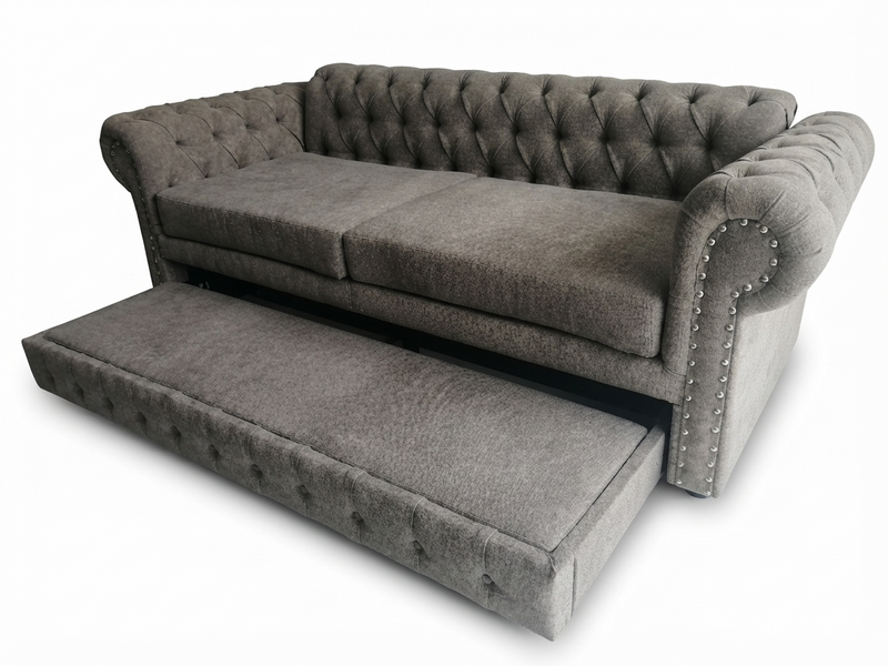 Sofá Cama Chesterfield Kensington — Gris