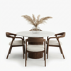 Comedor Nordic Marble — Mesa Redonda 4 Puestos
