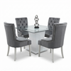 Comedor Cristal — Mesa Vidrio 4 Puestos