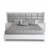 Cama King Manhattan — Panel Blanco y Gris