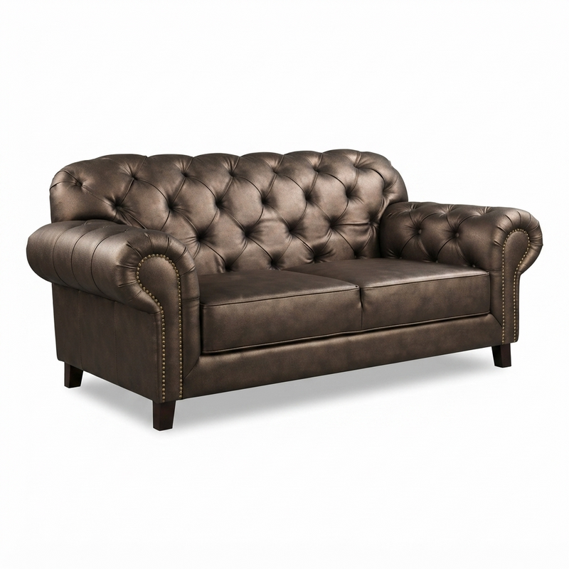 Chesterfield Copper — Cuero Metálico Bronce