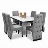 Comedor Anthracite — Mesa Blanca y Negra 6 Puestos