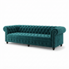 Chesterfield Teal — Terciopelo Turquesa
