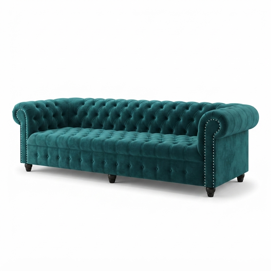 Chesterfield Teal — Terciopelo Turquesa