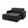 Sofacama Chesterfield Midnight — Cuero Negro