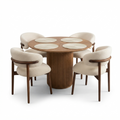 Comedor Nordic Wave — Roble y Boucle Crudo