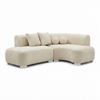 Sofá Curvo Onda — Boucle Beige