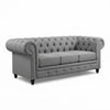 Sofá Chesterfield Sterling — Lino Gris